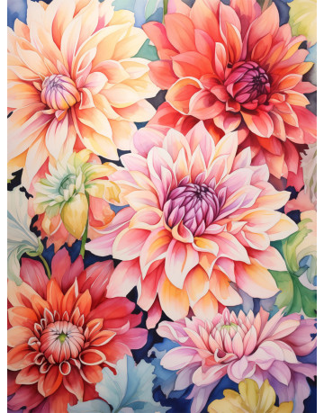 Dahlias Diamond Painting